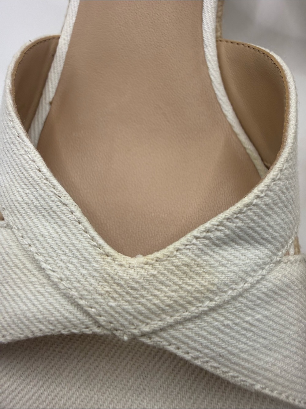 Stuart Weitzman Miami Espadrille Wedge Sandals White Size 7.5 NWOB - Picture 7 of 11